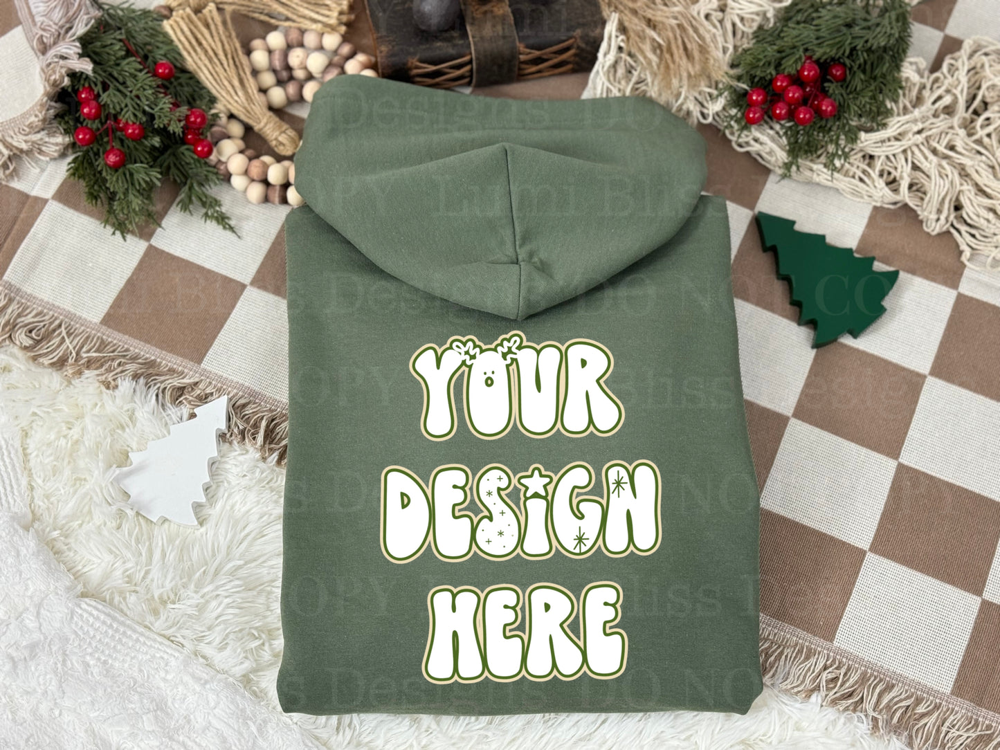 Gildan Military Green Hoodie 4