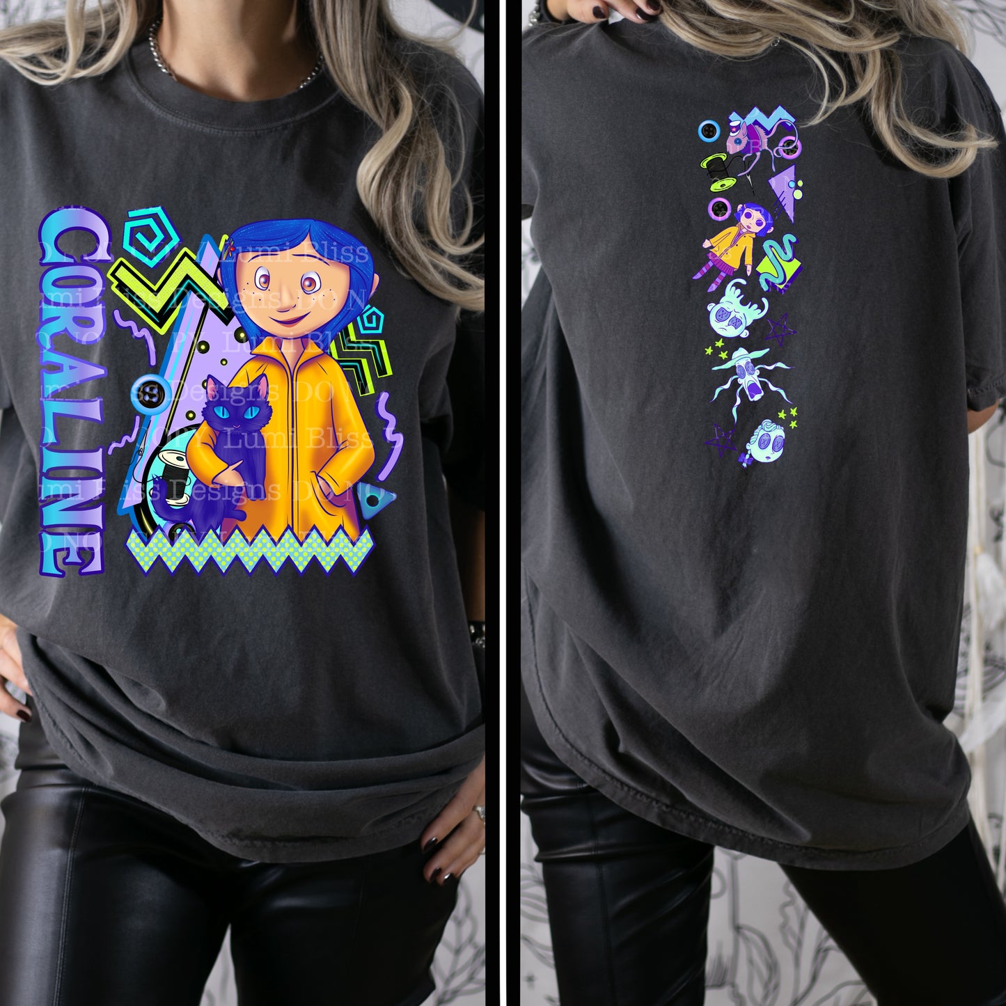 Blue hair girl w/sleeves/spine