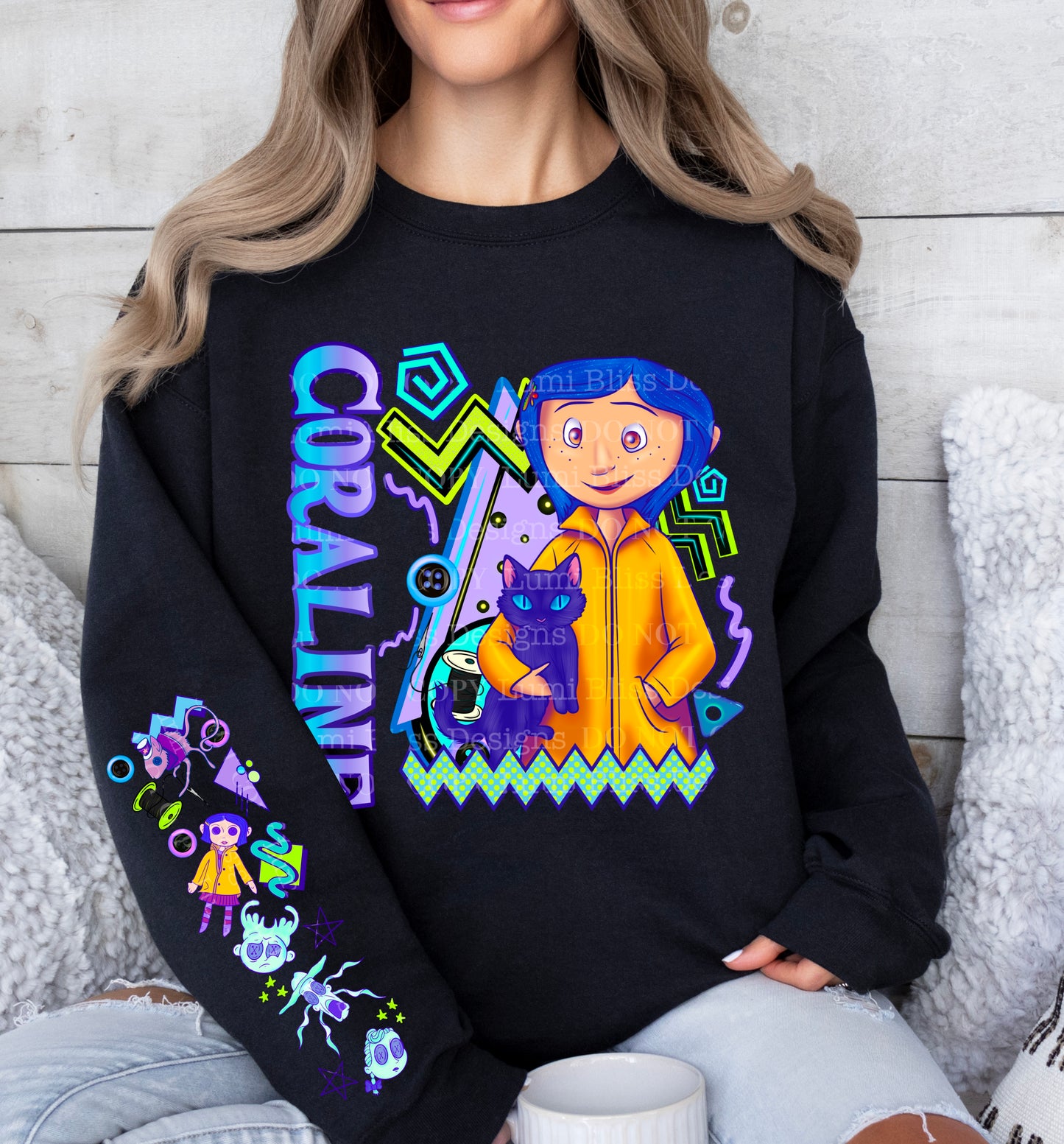 Blue hair girl w/sleeves/spine