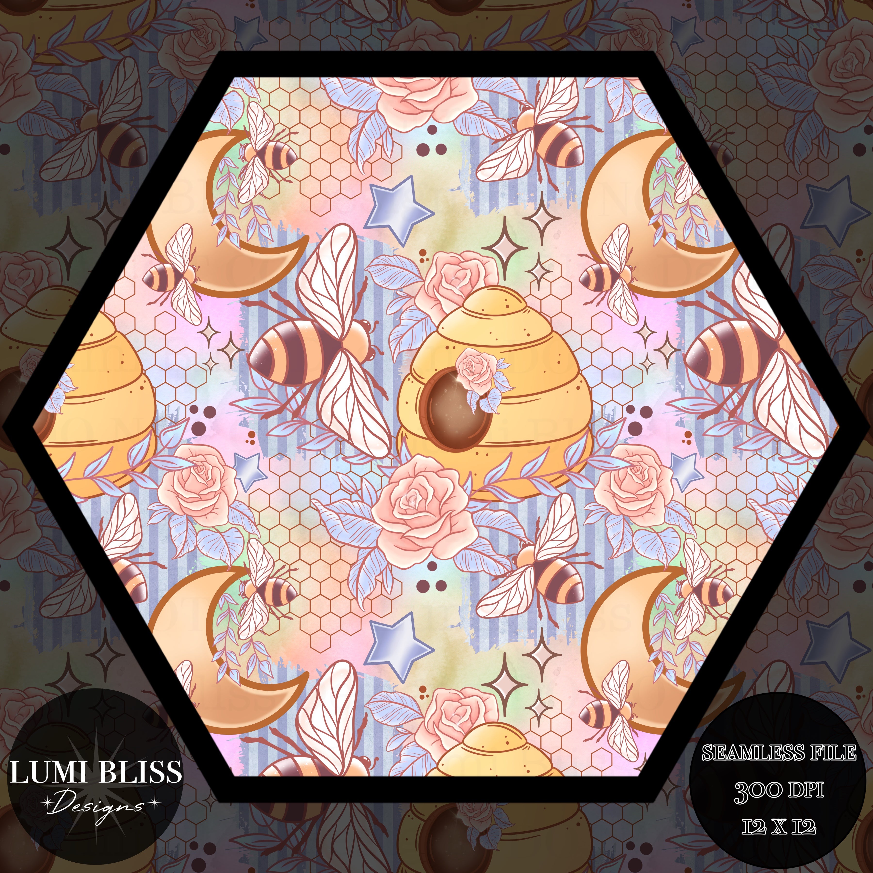 Whimsical Hive Seamless – LUMI BLISS Designs