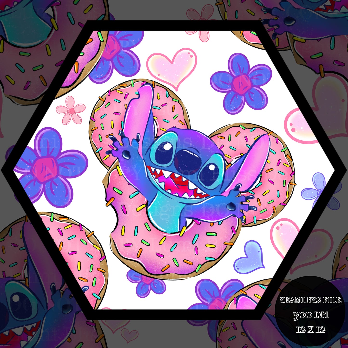Blue alien cutie Seamless