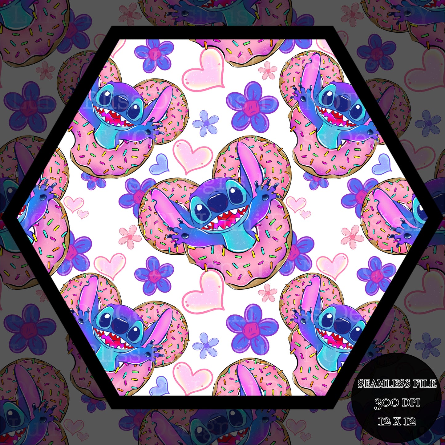 Blue alien cutie Seamless