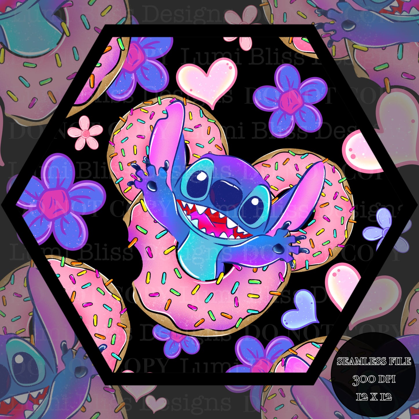 Blue alien cutie Seamless