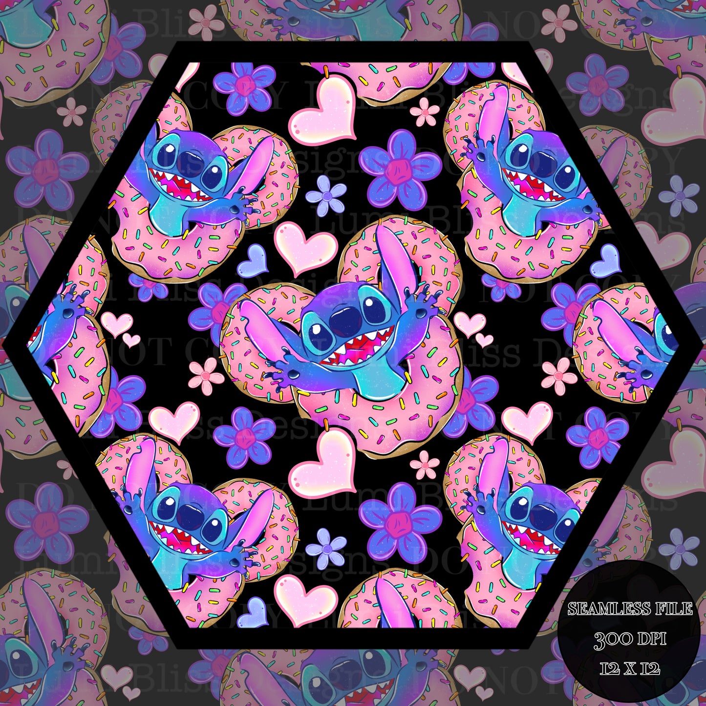 Blue alien cutie Seamless