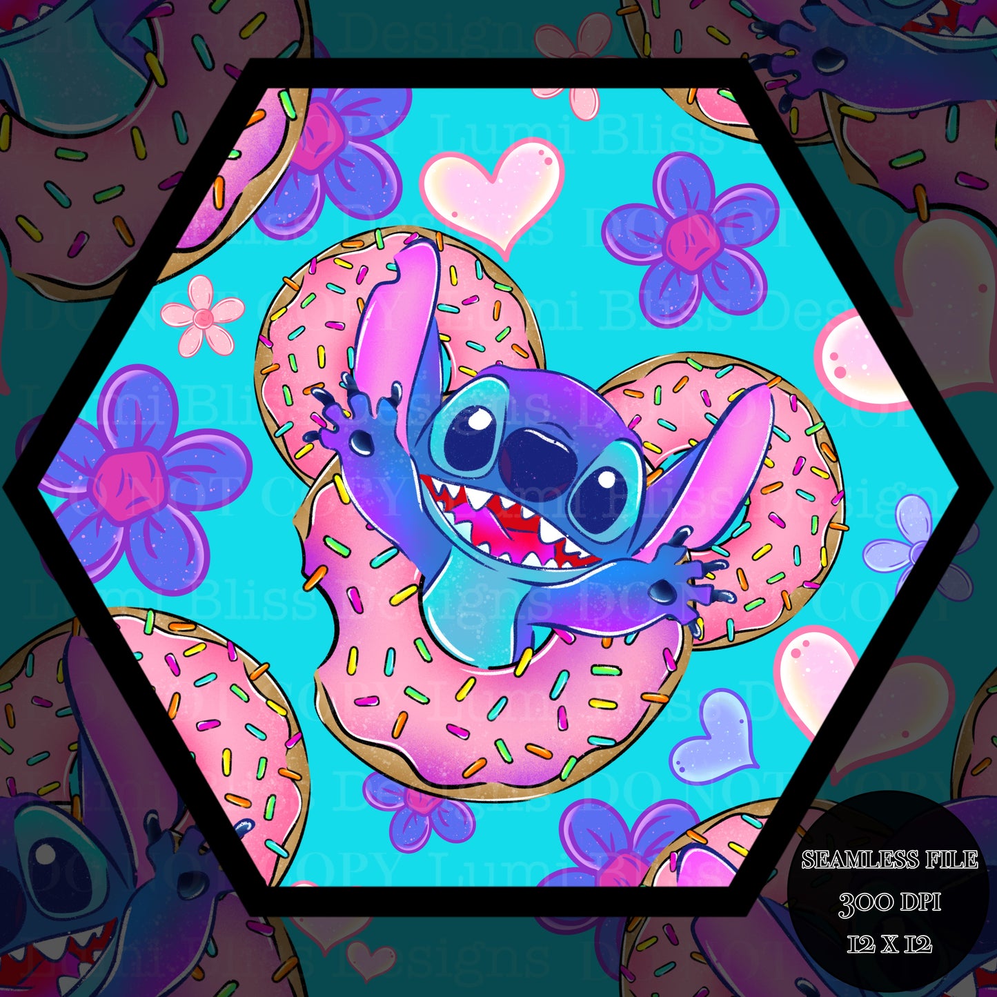 Blue alien cutie Seamless