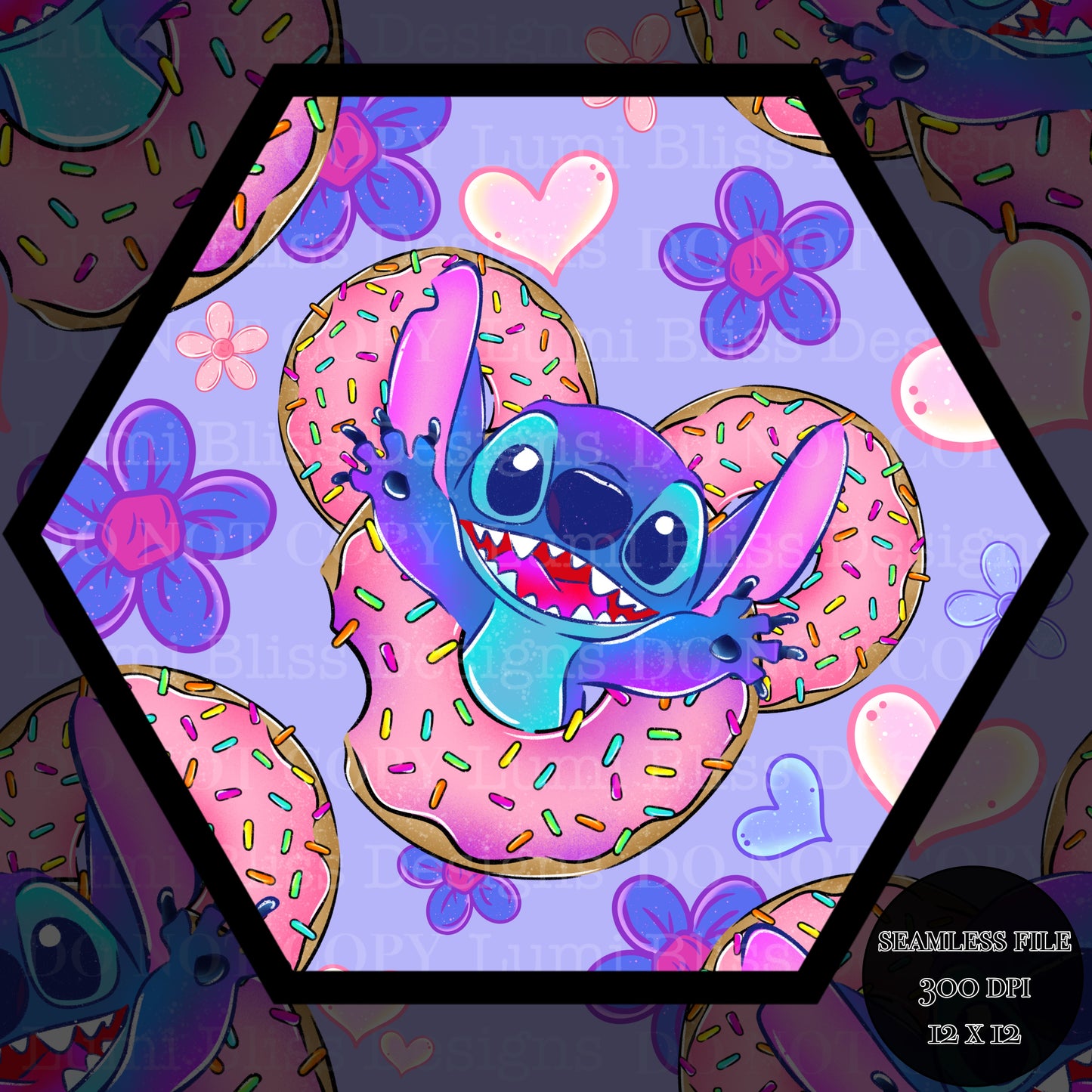 Blue alien cutie Seamless