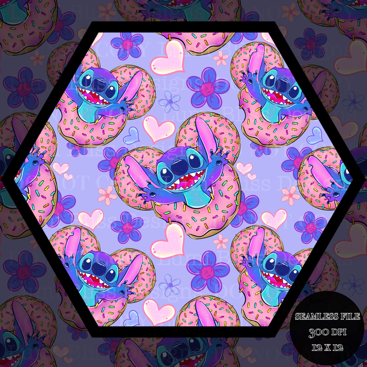 Blue alien cutie Seamless