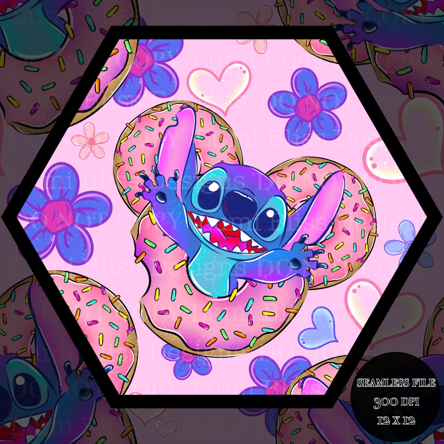 Blue alien cutie Seamless