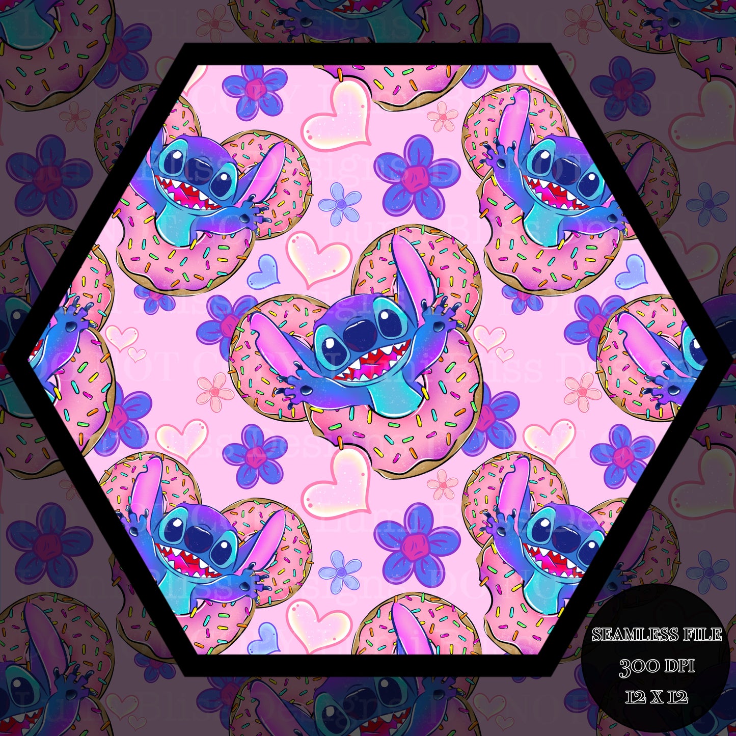 Blue alien cutie Seamless