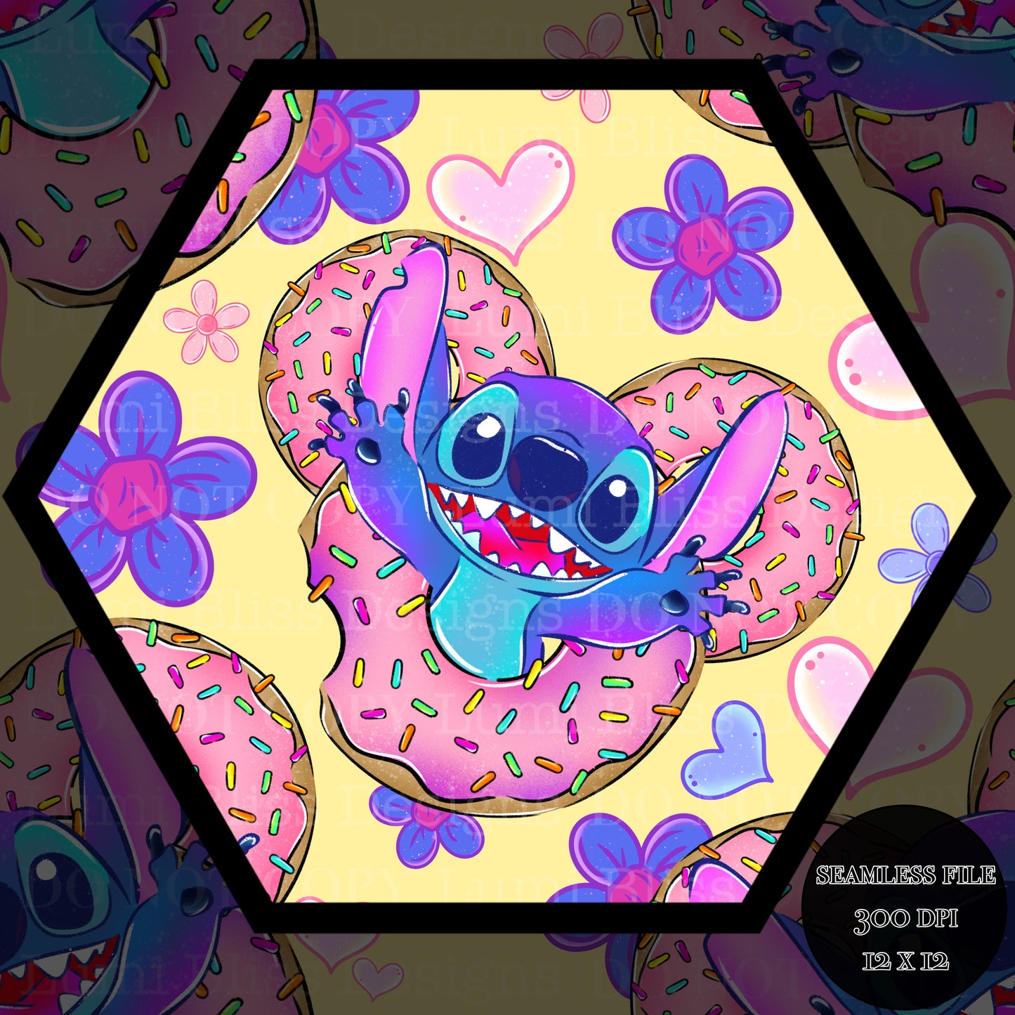Blue alien cutie Seamless