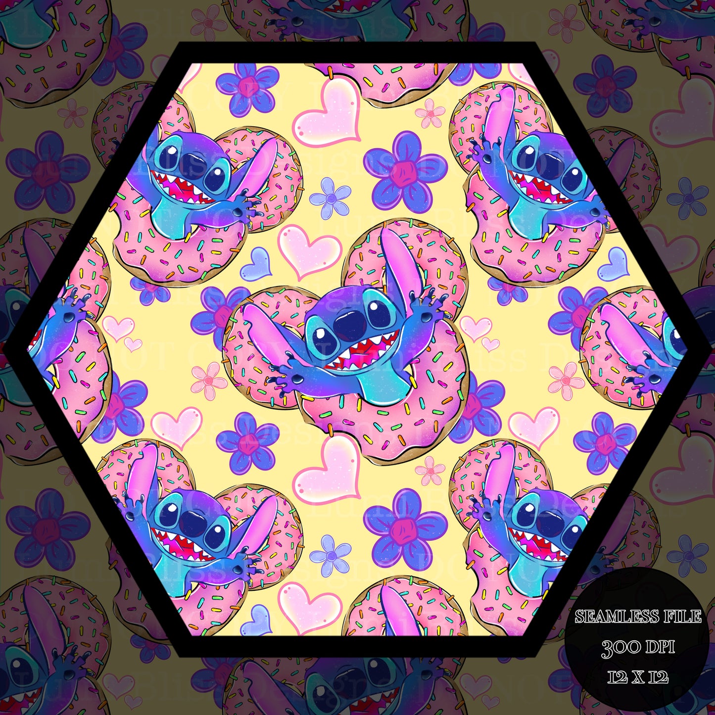 Blue alien cutie Seamless
