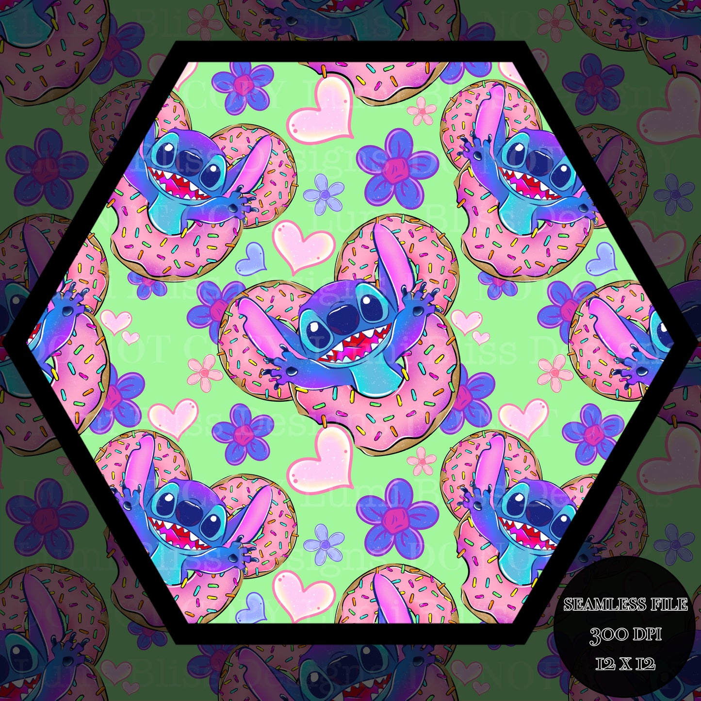 Blue alien cutie Seamless