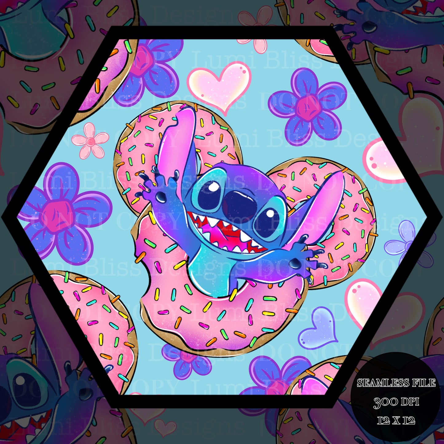 Blue alien cutie Seamless