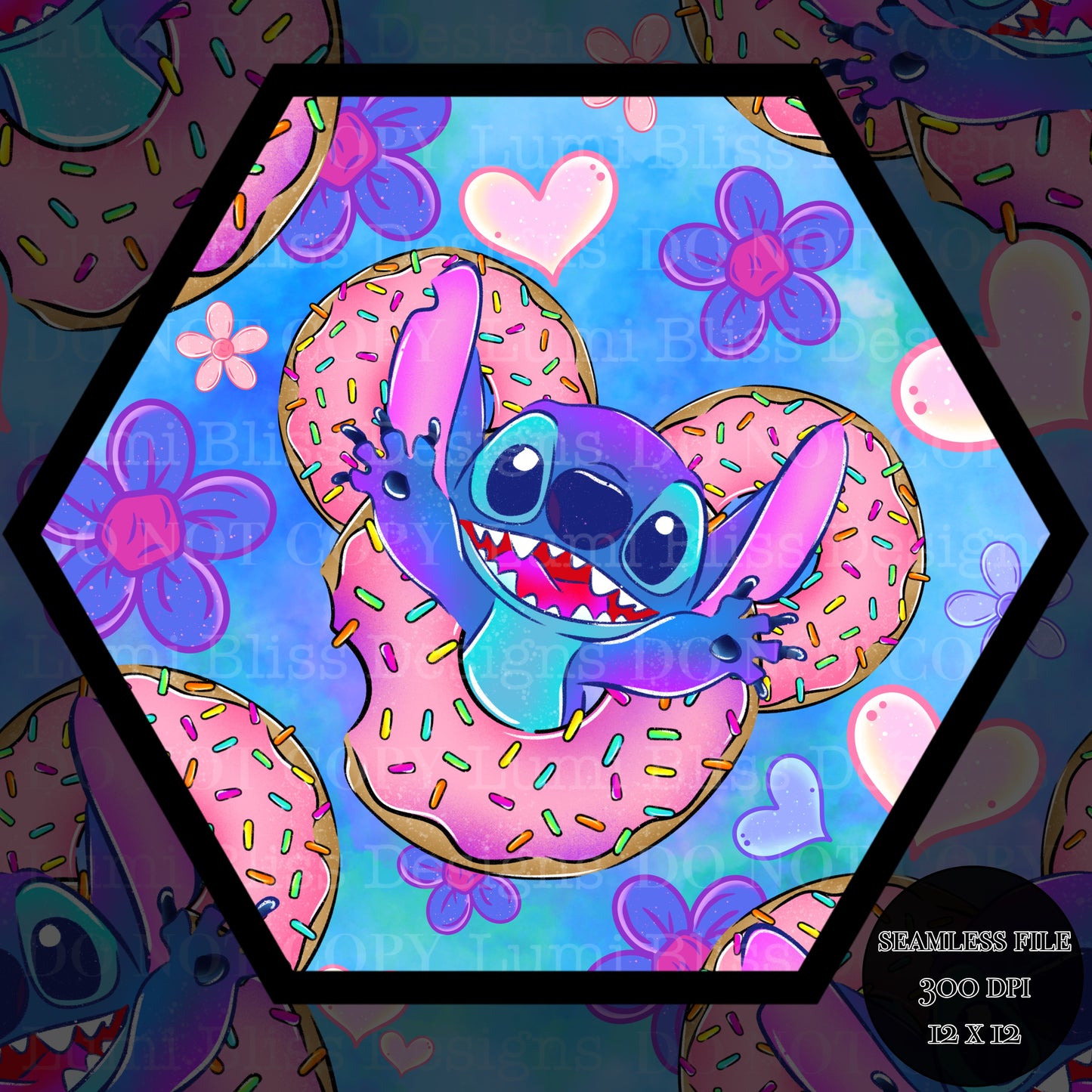 Blue alien cutie Seamless