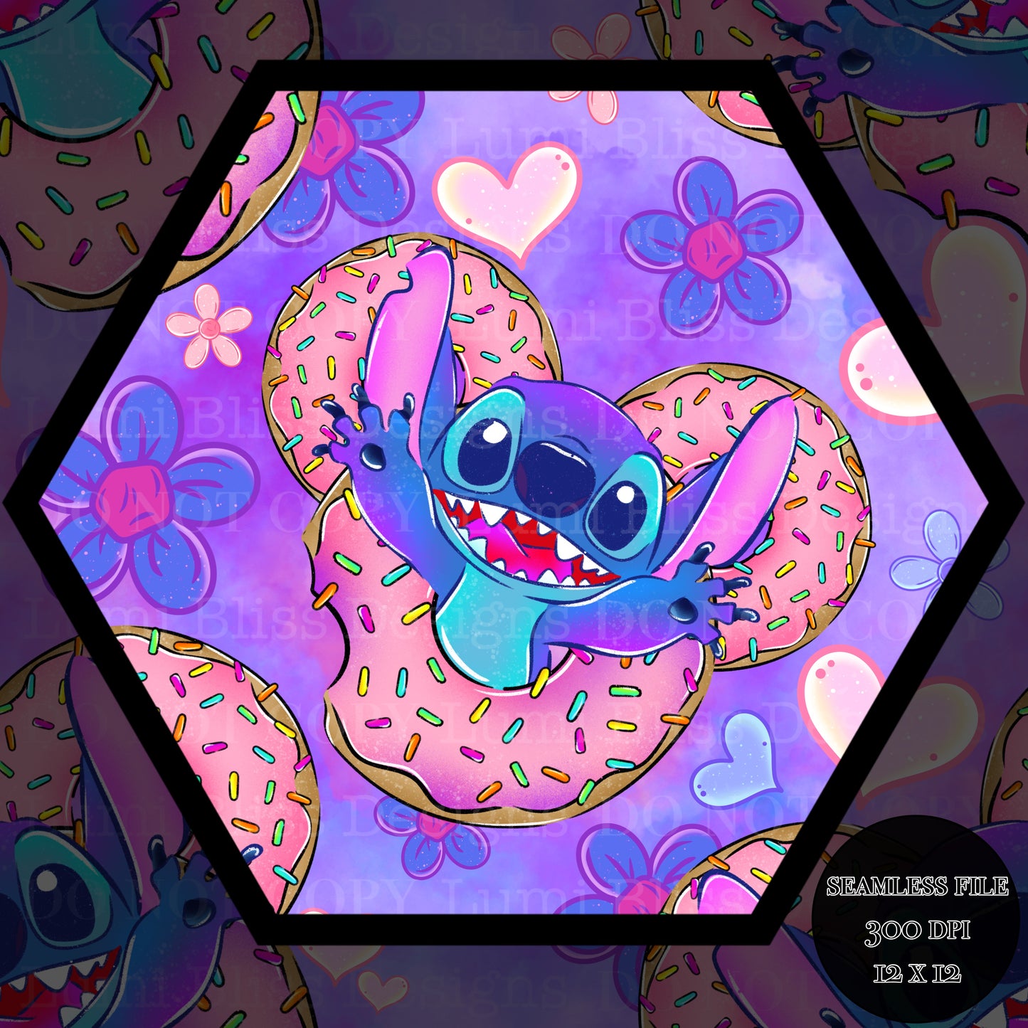 Blue alien cutie Seamless