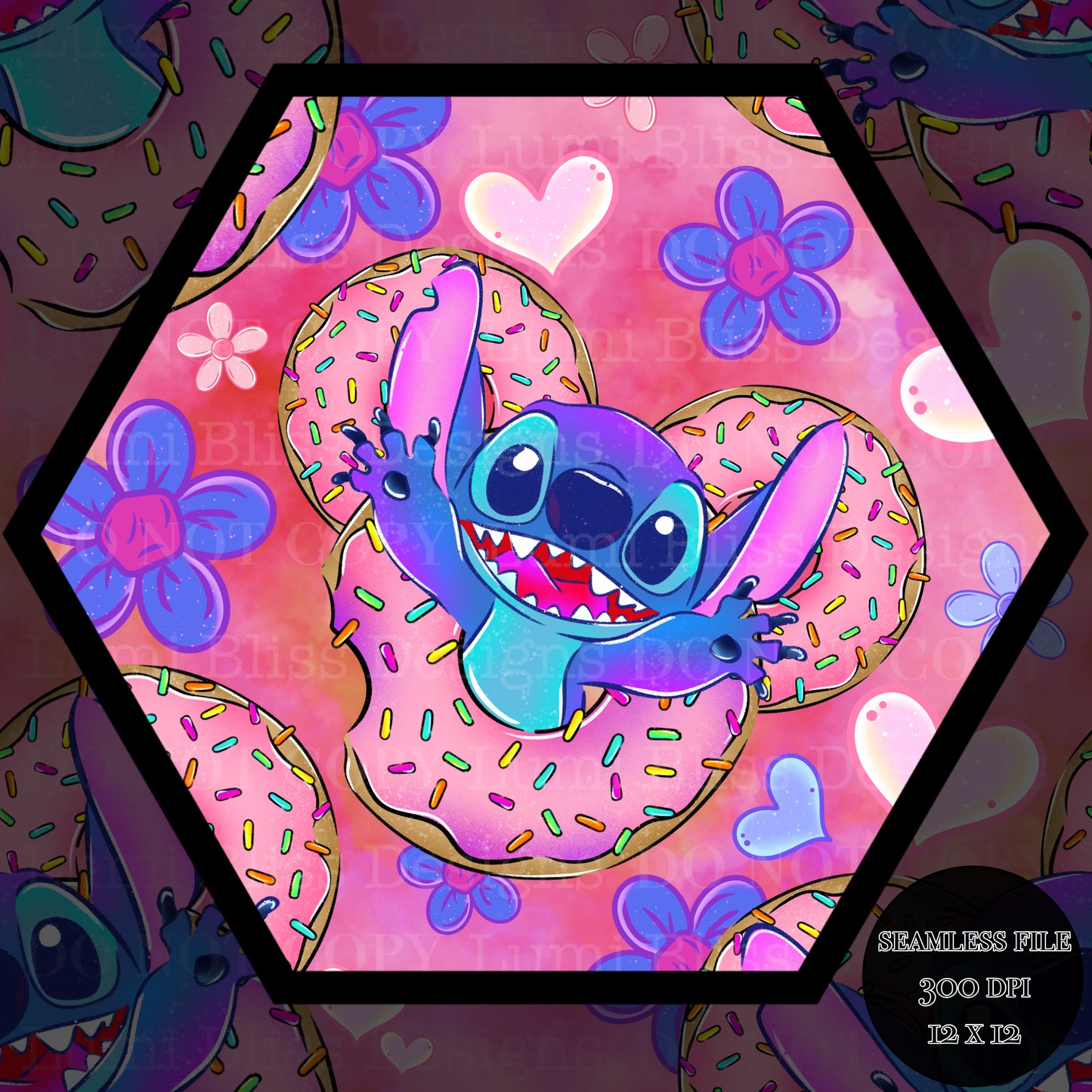 Blue alien cutie Seamless