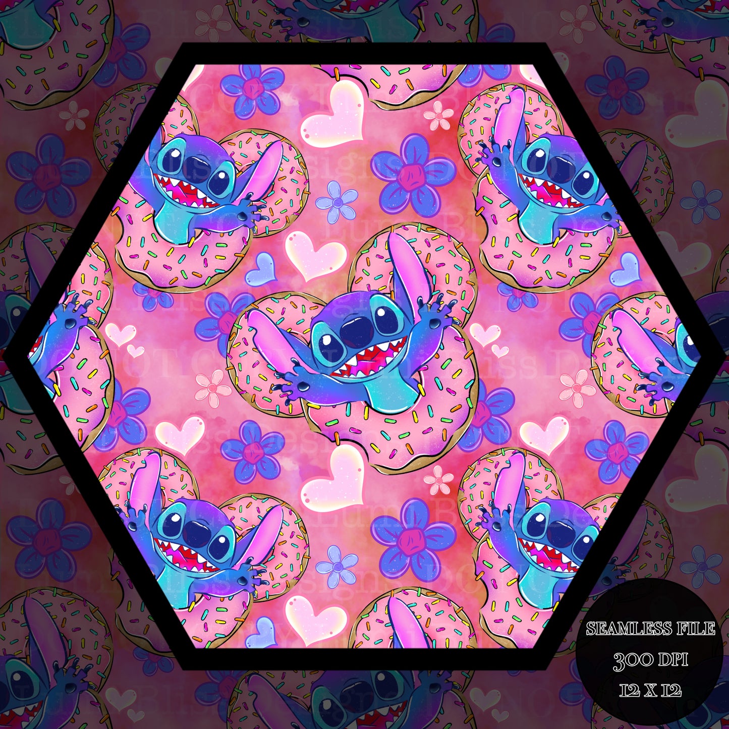 Blue alien cutie Seamless