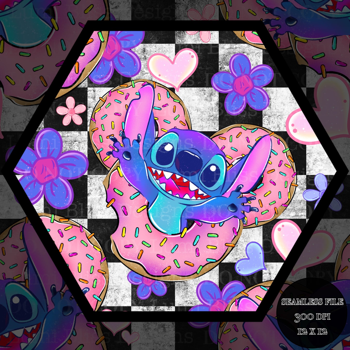 Blue alien cutie Seamless