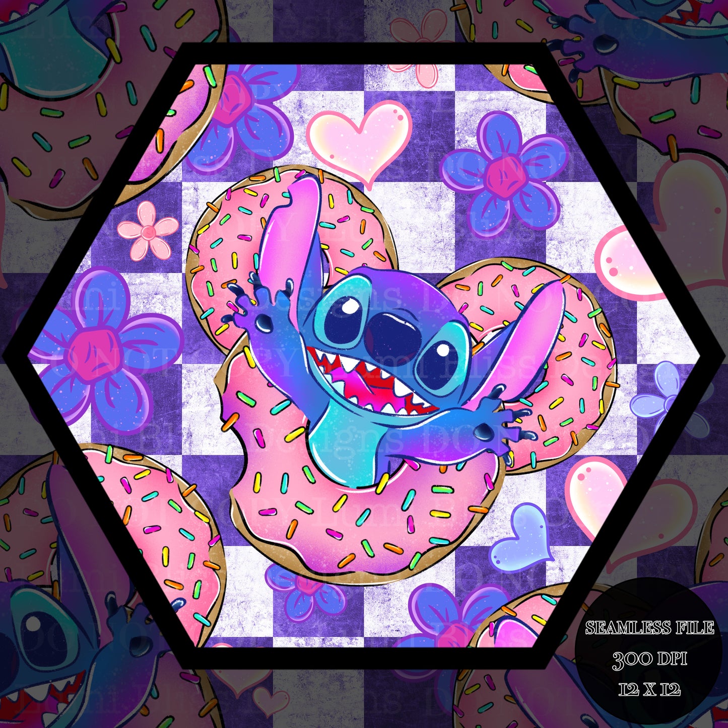 Blue alien cutie Seamless