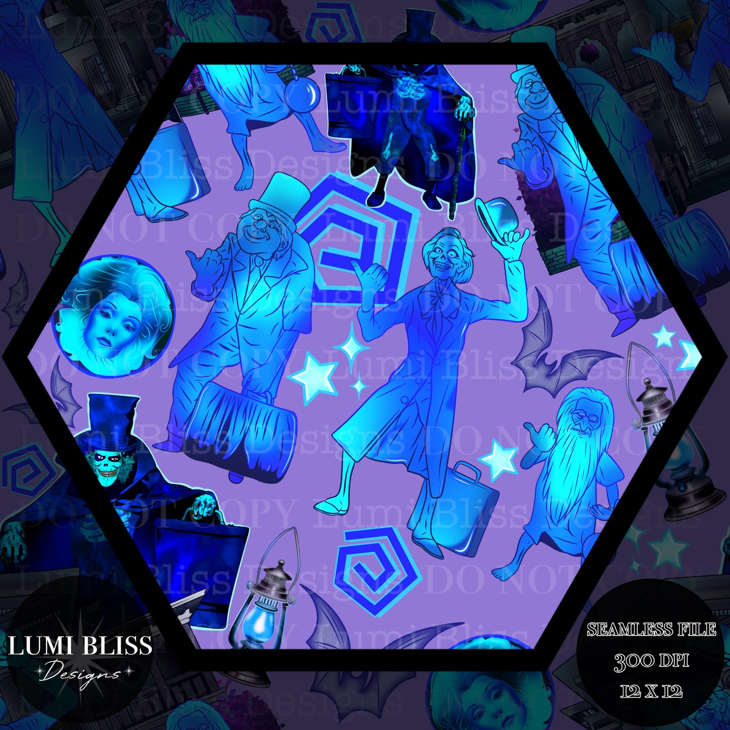 Haunted Mansion Seamless -Bright-
