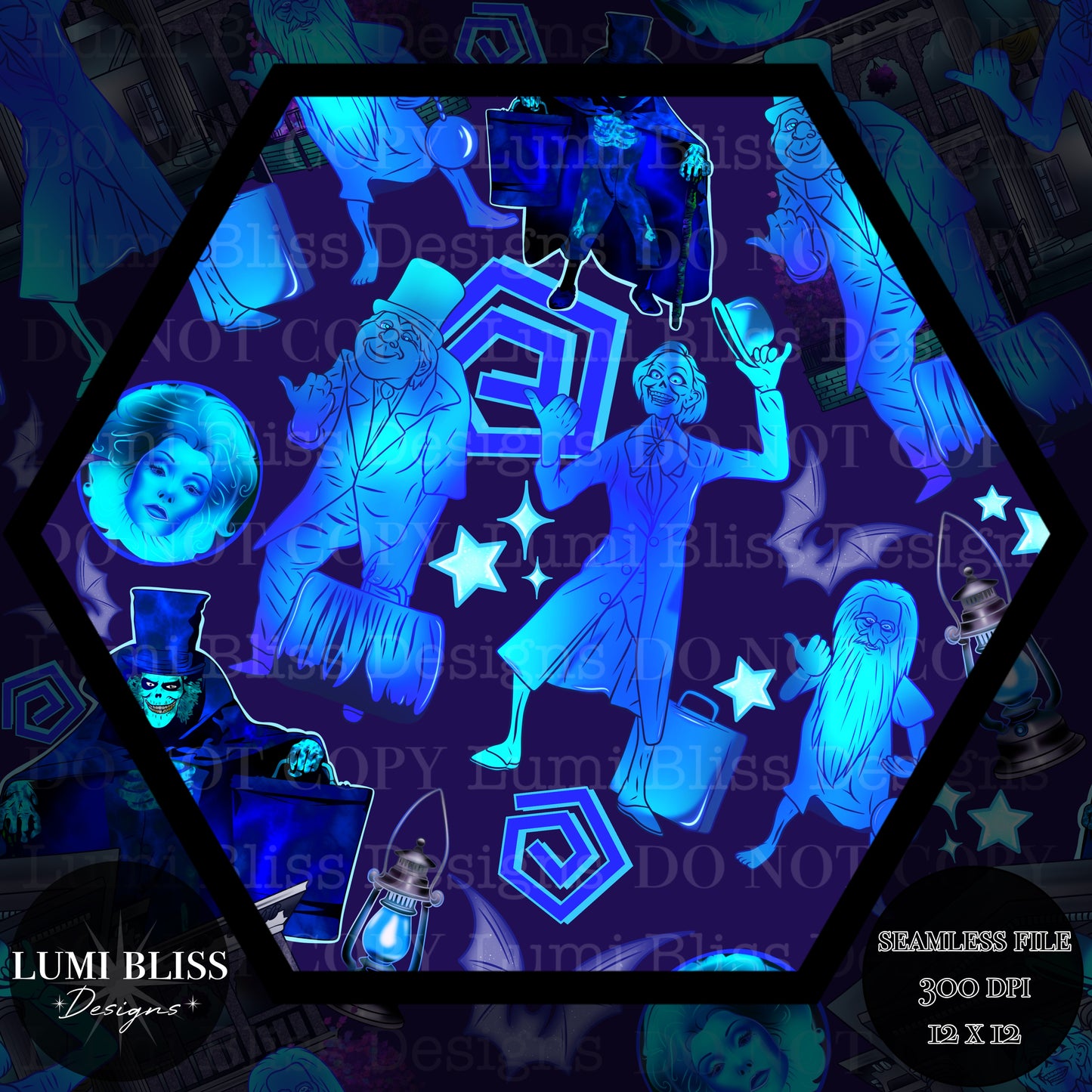 Haunted Mansion Seamless -Bright-