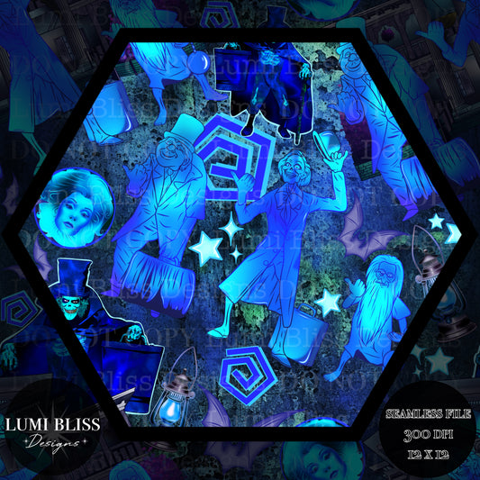 Haunted Mansion Seamless -Bright-