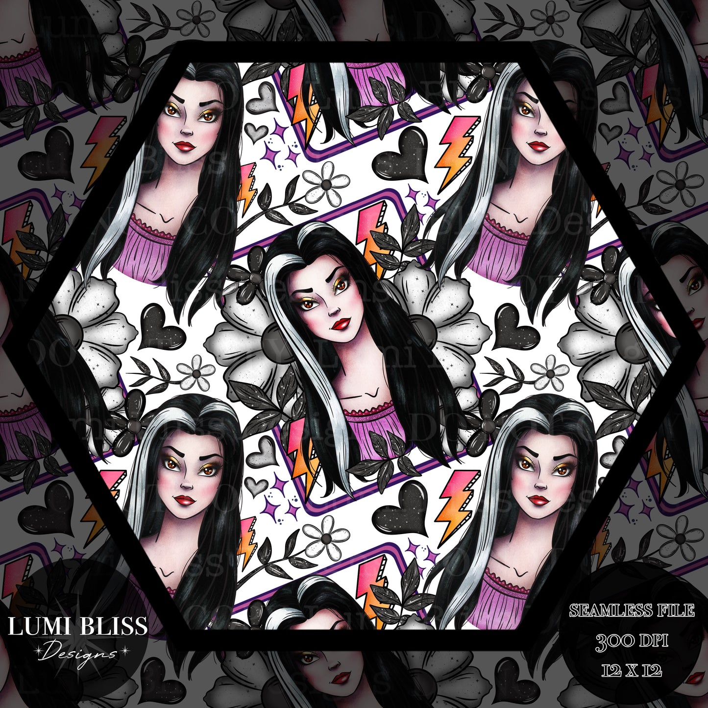 Goth Girls Munster Seamless