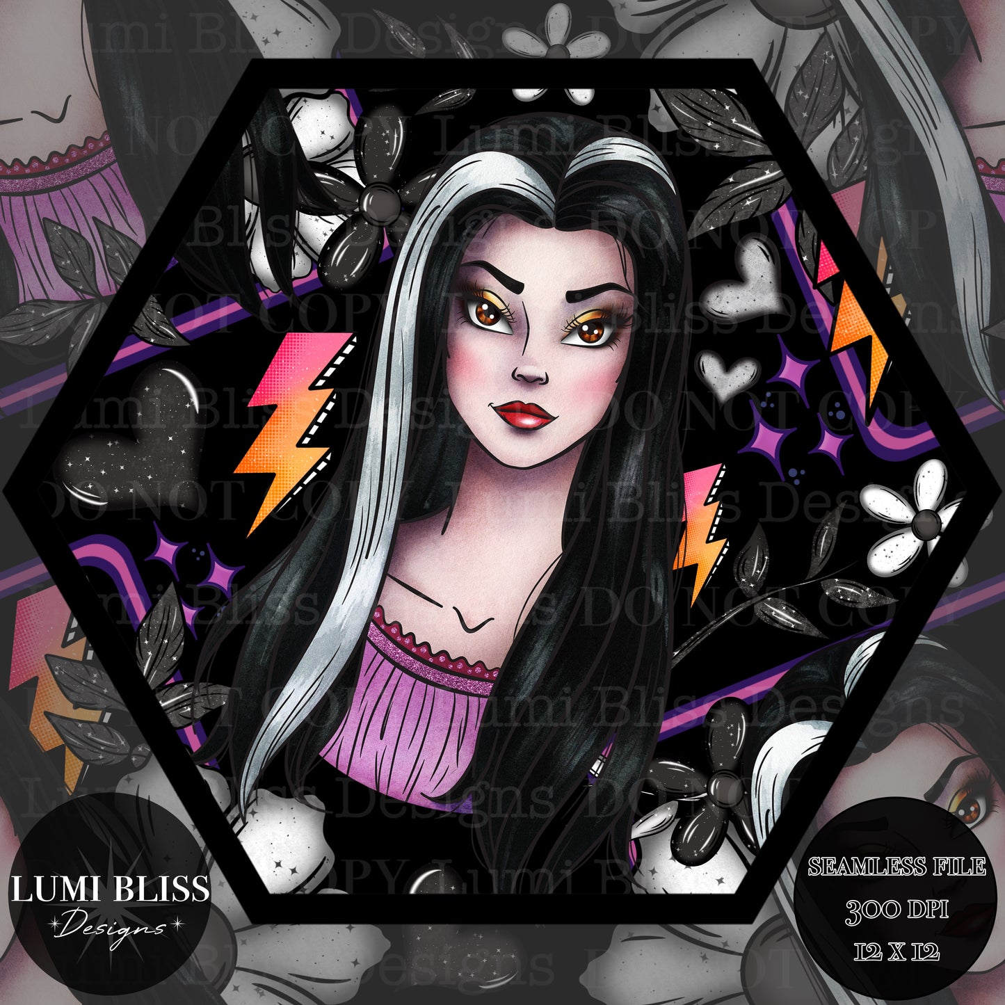 Goth Girls Munster Seamless