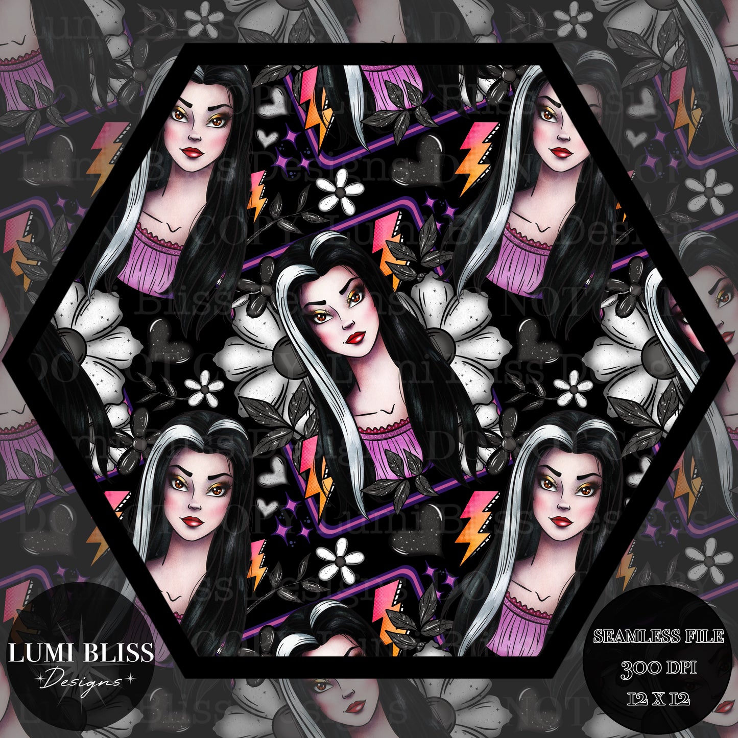 Goth Girls Munster Seamless