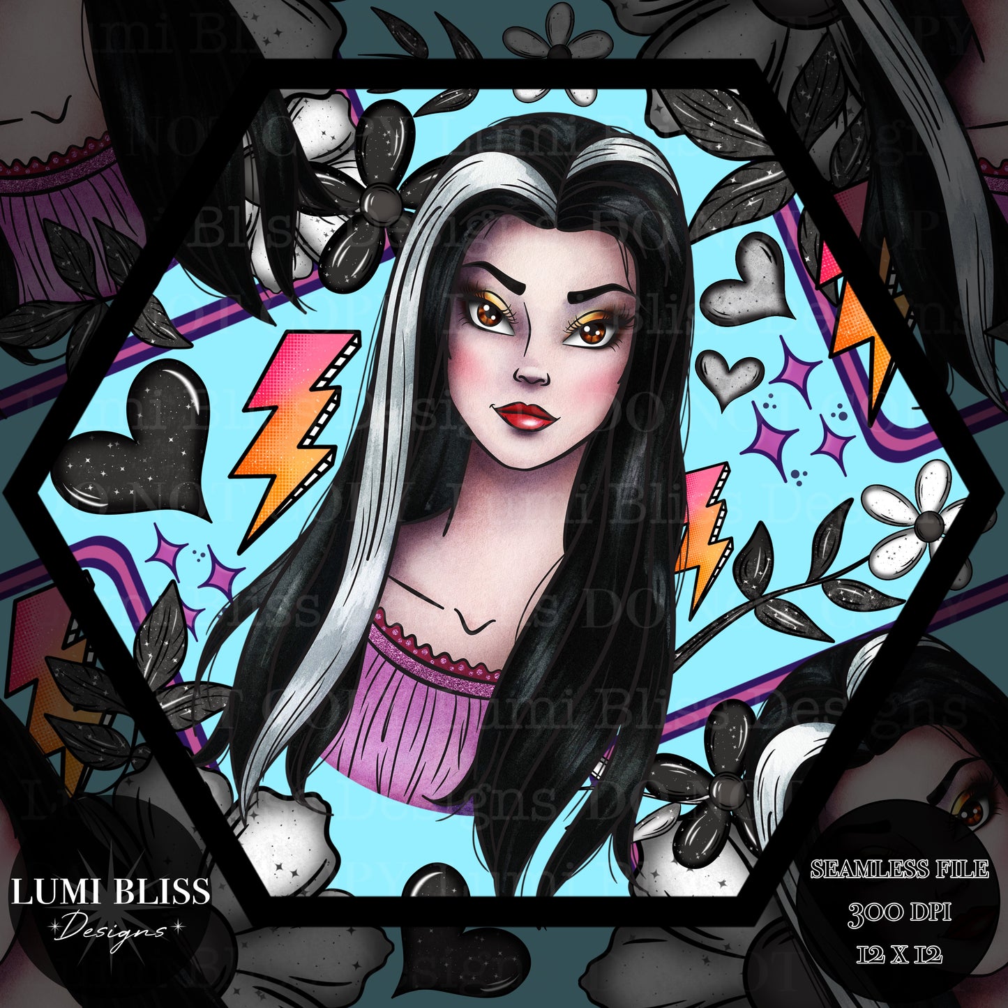 Goth Girls Munster Seamless
