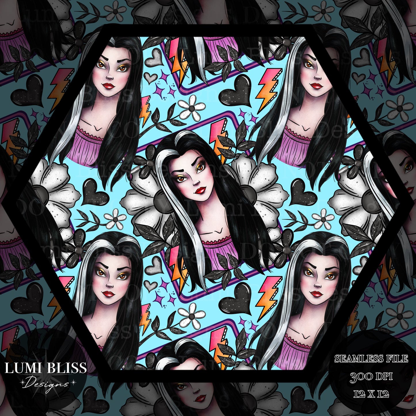 Goth Girls Munster Seamless