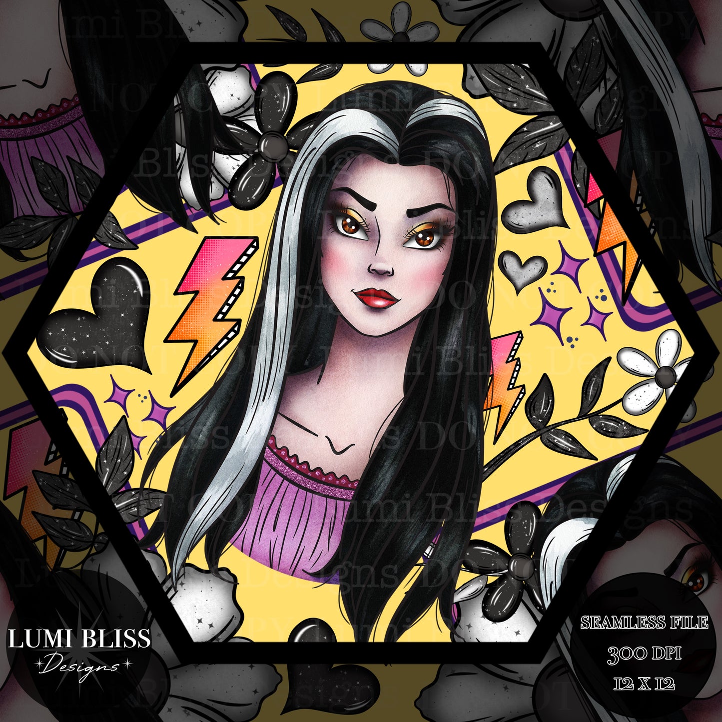 Goth Girls Munster Seamless