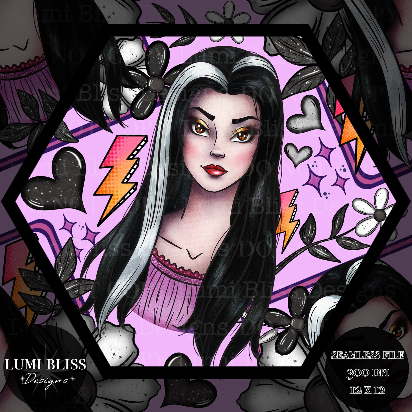 Goth Girls Munster Seamless