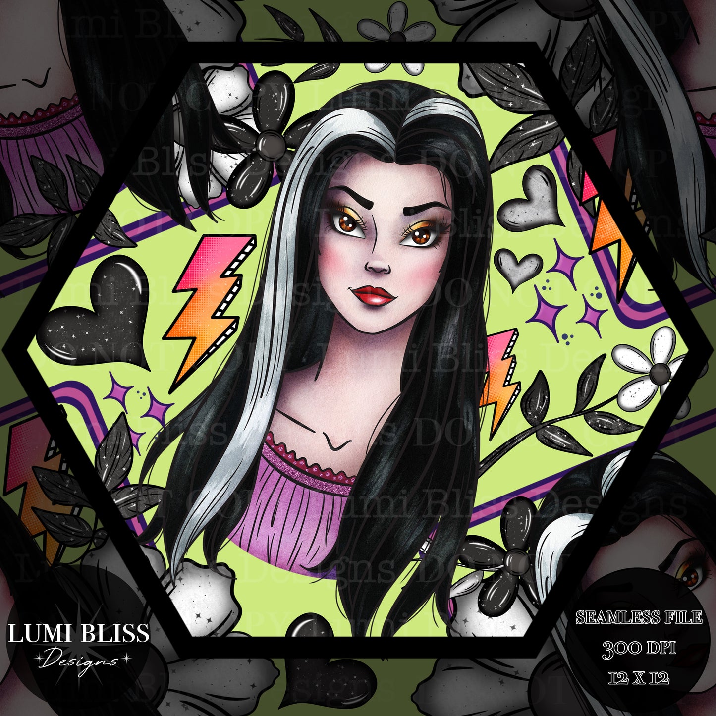 Goth Girls Munster Seamless