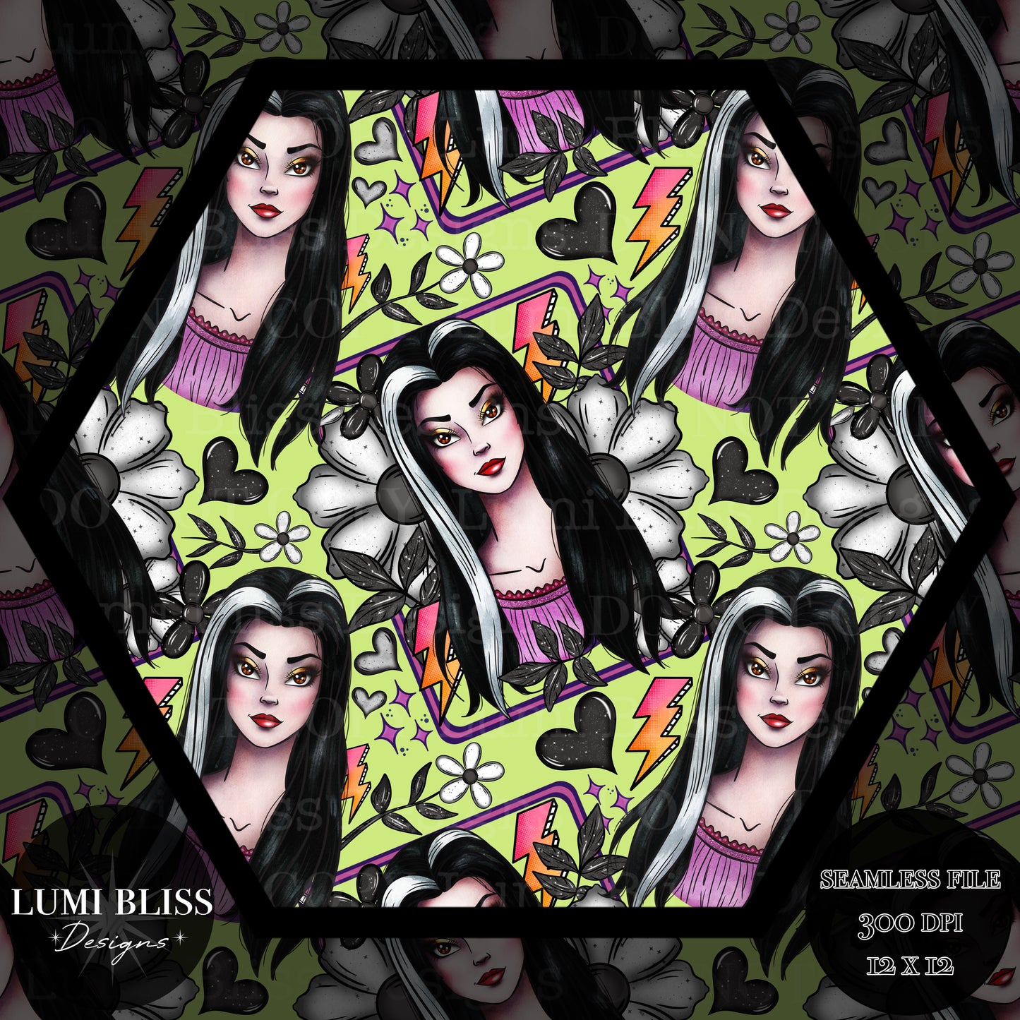 Goth Girls Munster Seamless