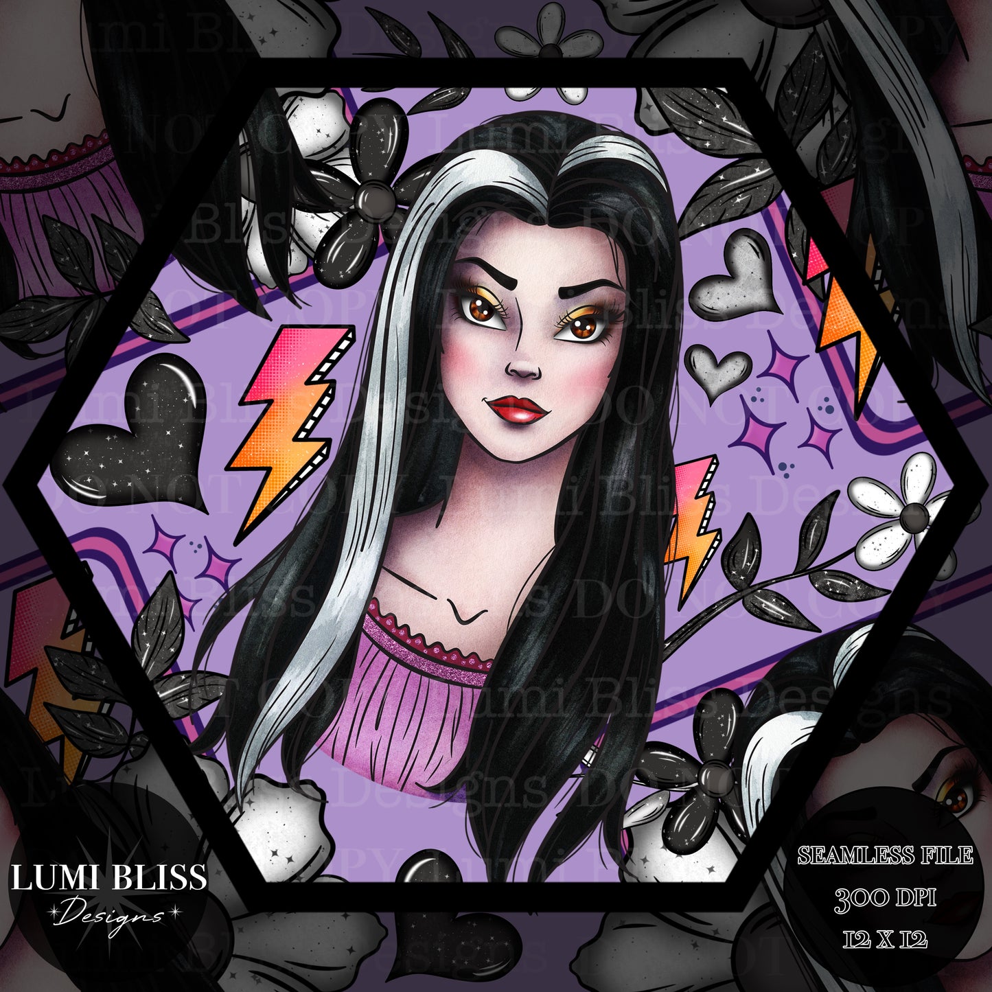 Goth Girls Munster Seamless