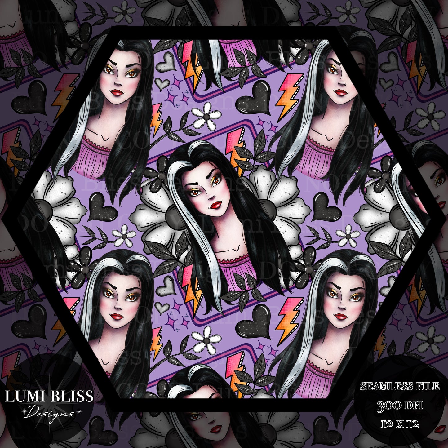 Goth Girls Munster Seamless