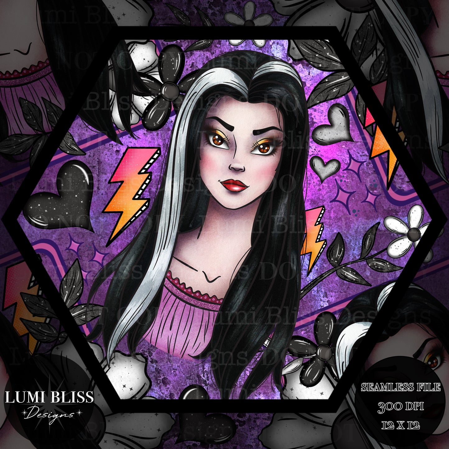 Goth Girls Munster Seamless