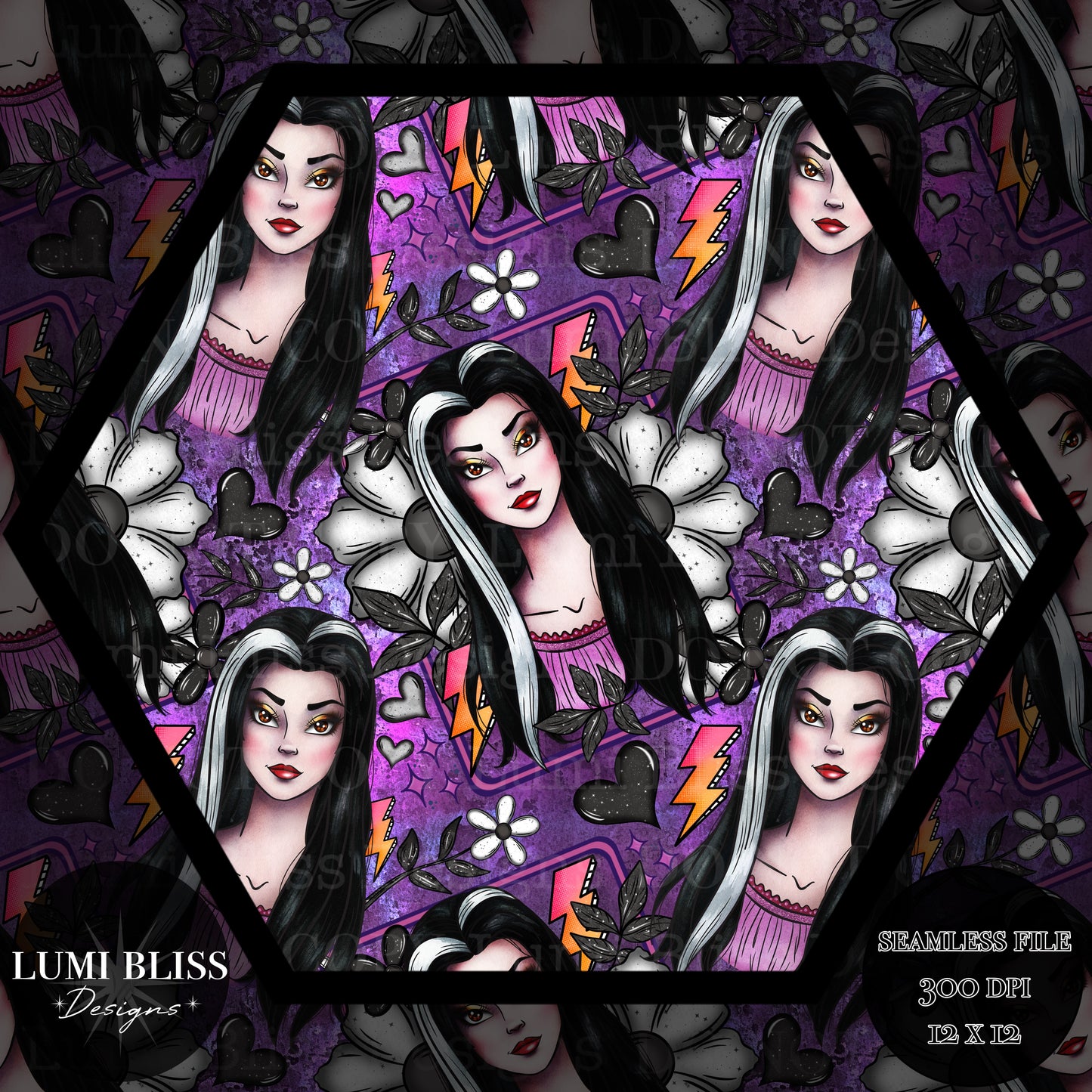 Goth Girls Munster Seamless