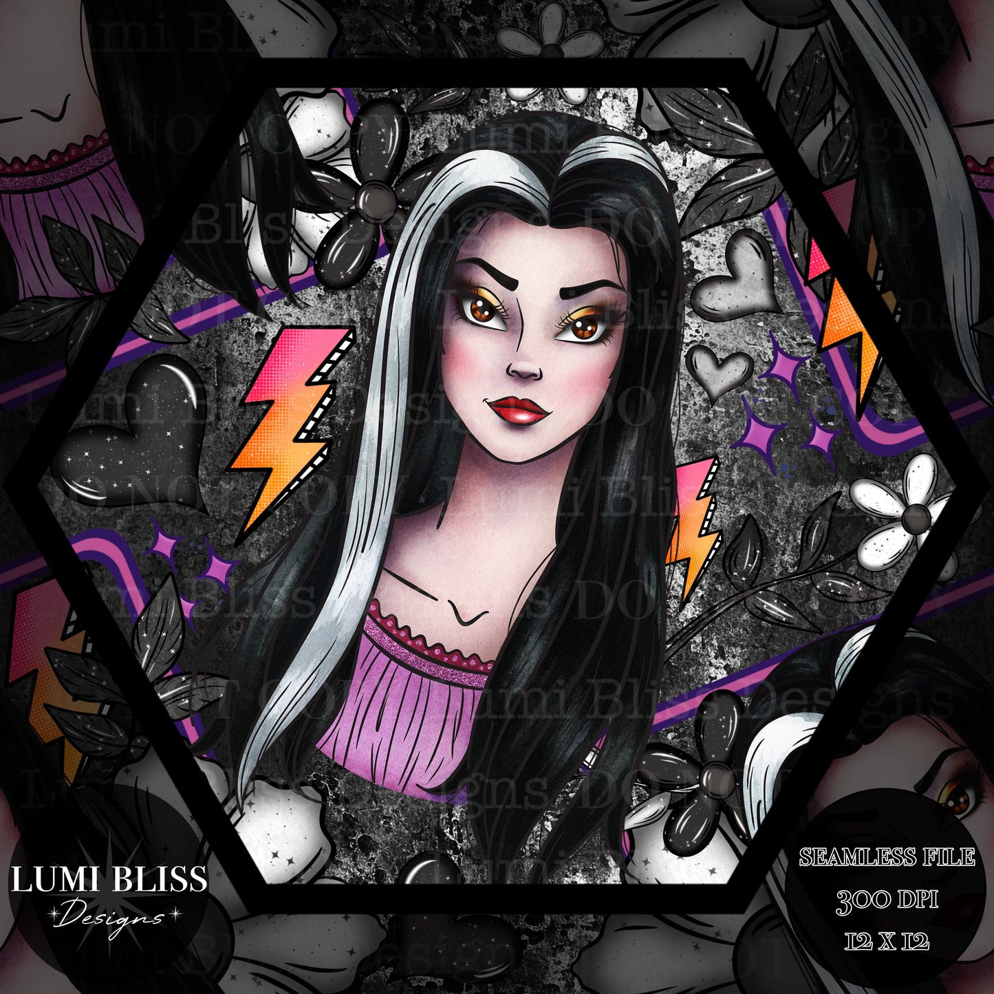 Goth Girls Munster Seamless