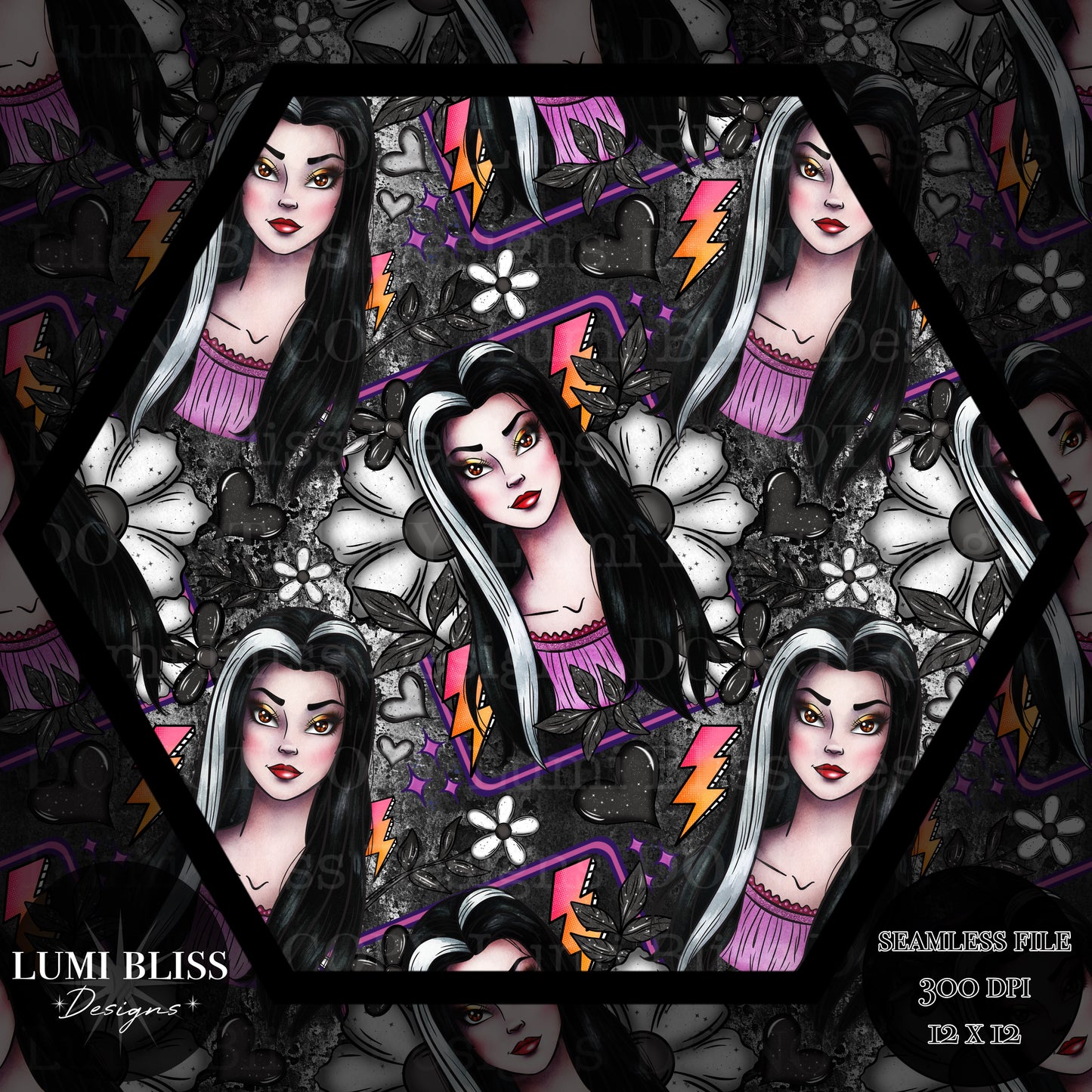 Goth Girls Munster Seamless
