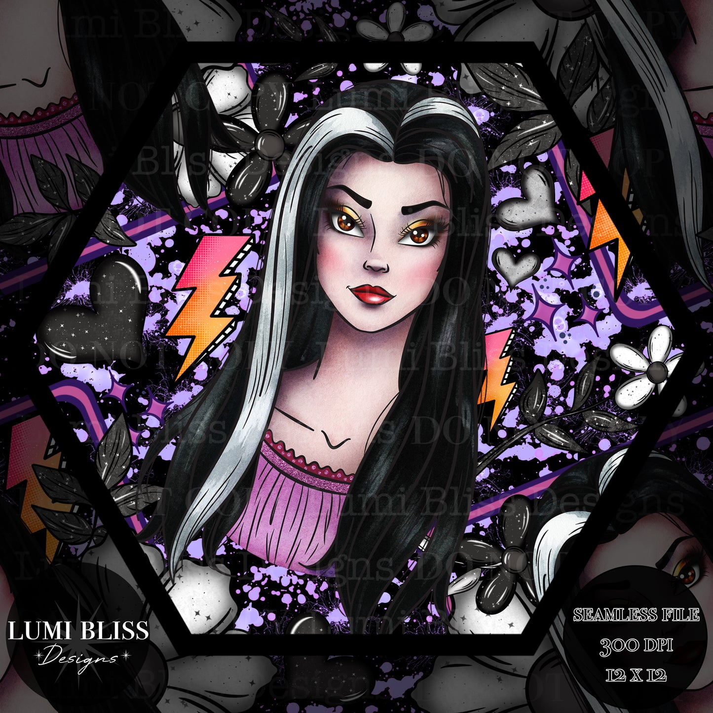 Goth Girls Munster Seamless