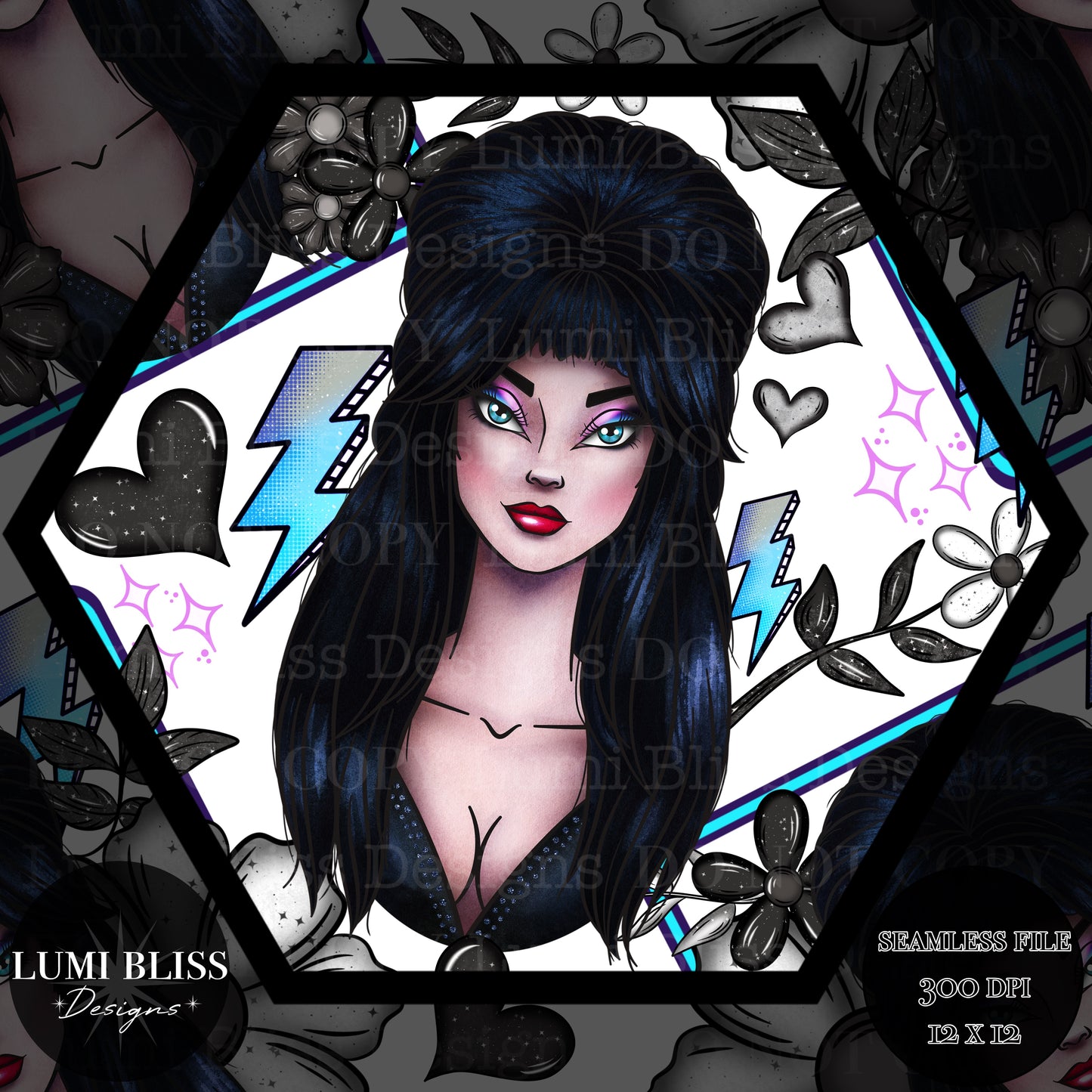 Goth Girls Elvira Seamless