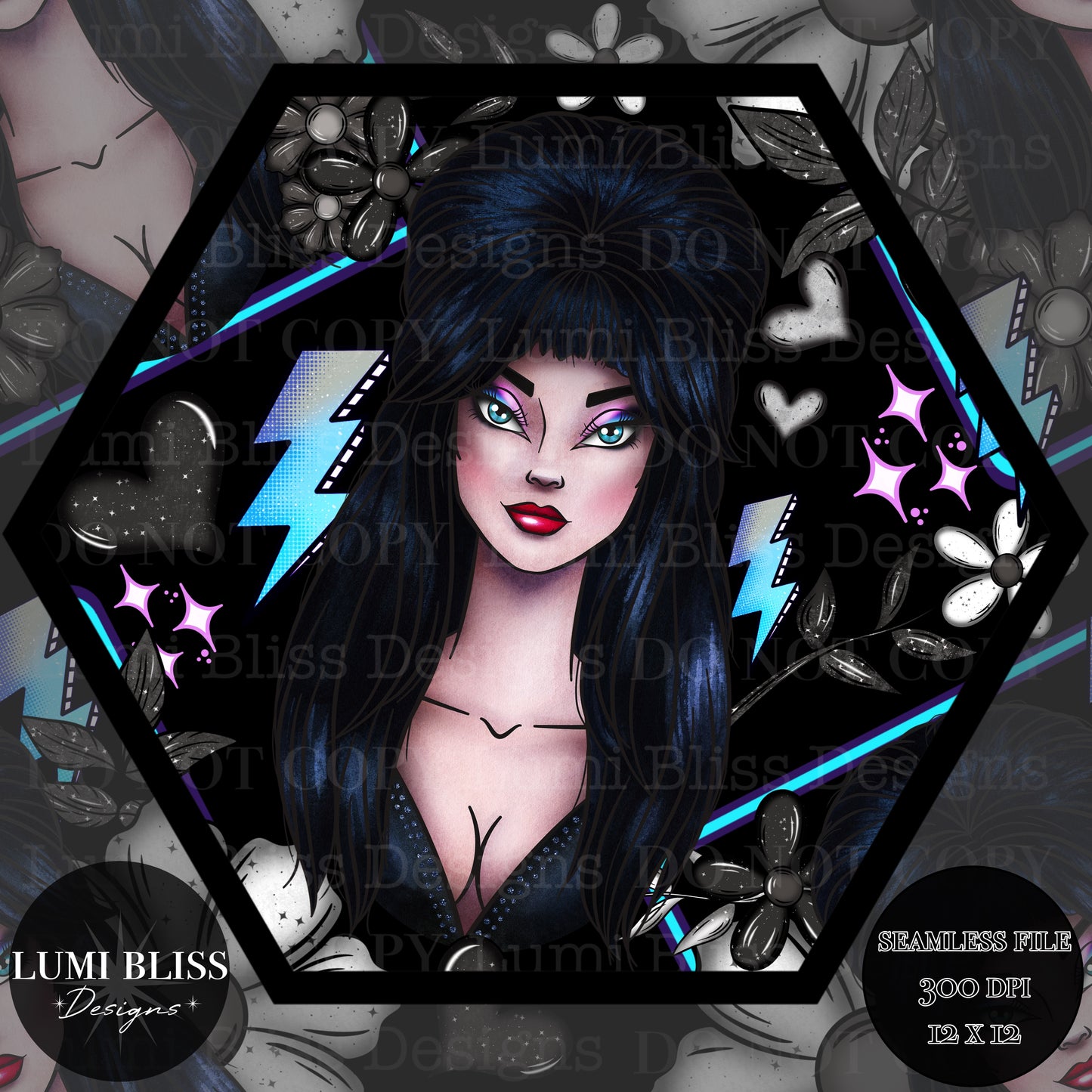 Goth Girls Elvira Seamless