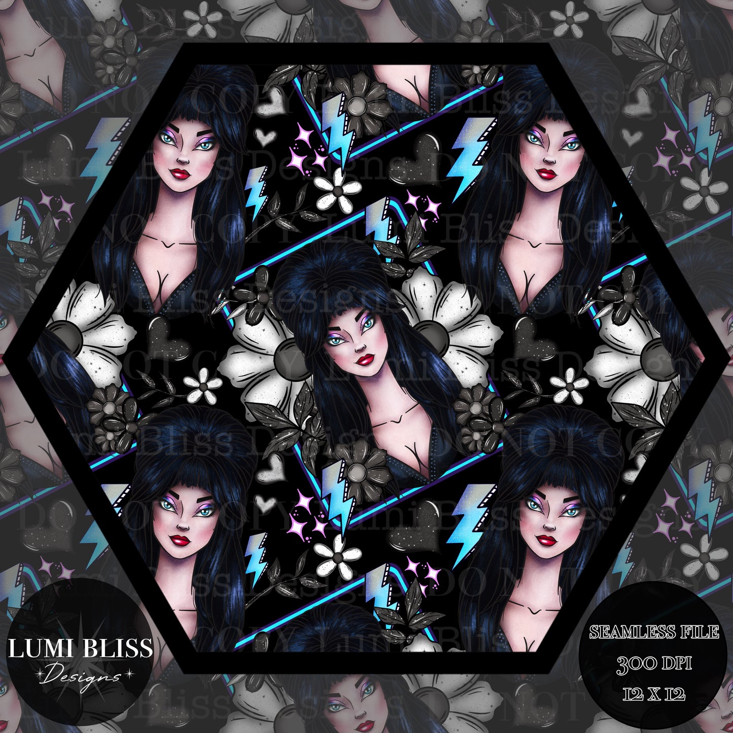 Goth Girls Elvira Seamless