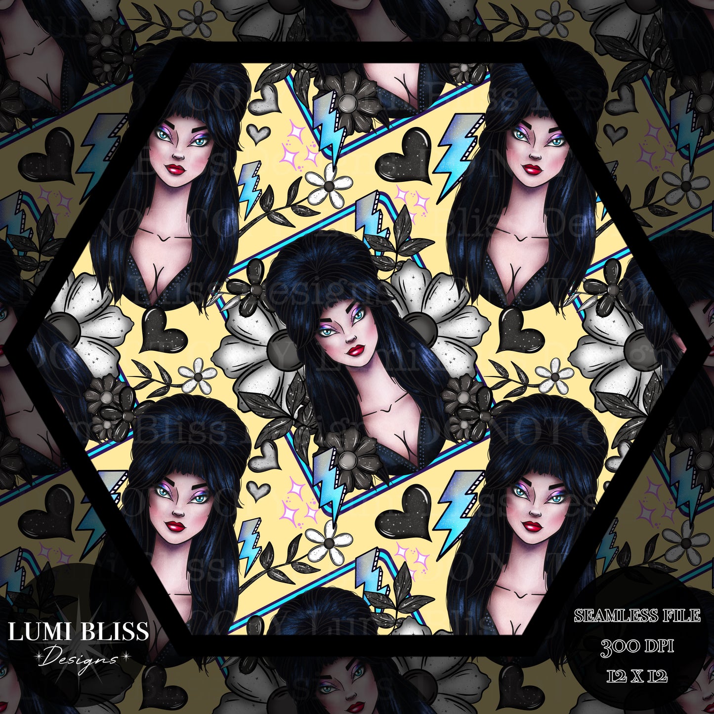 Goth Girls Elvira Seamless
