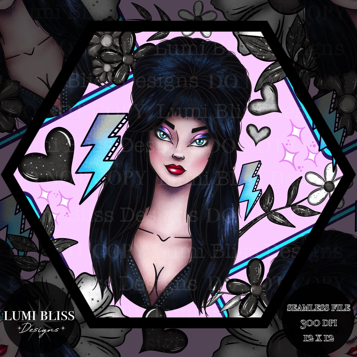 Goth Girls Elvira Seamless