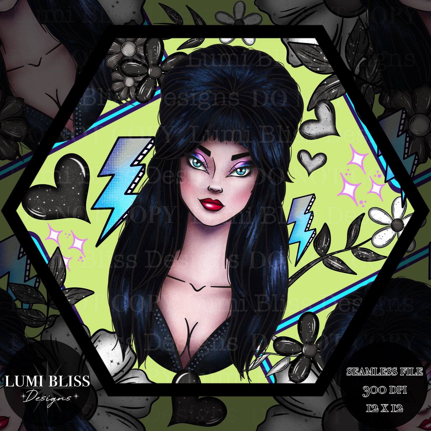 Goth Girls Elvira Seamless