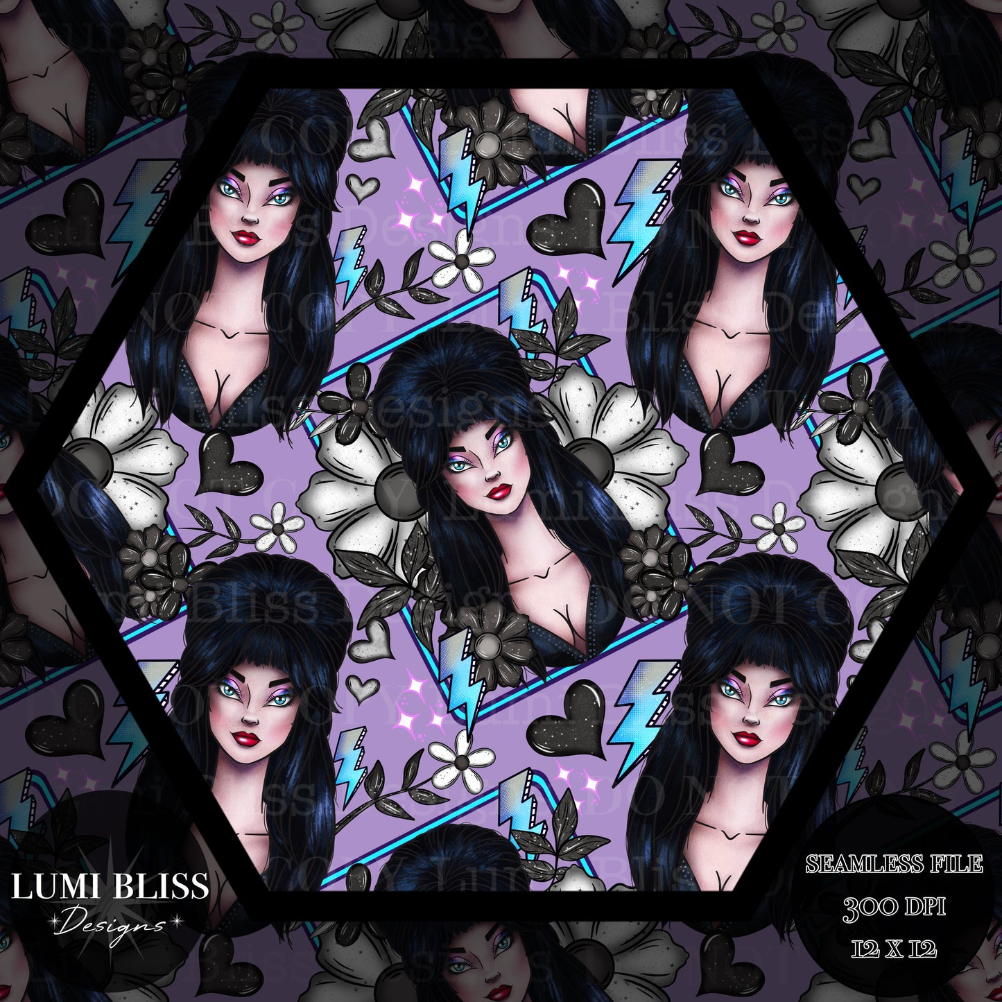 Goth Girls Elvira Seamless