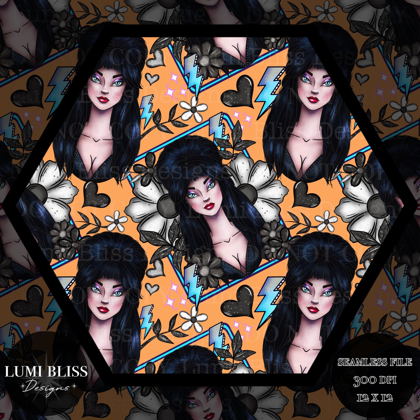 Goth Girls Elvira Seamless
